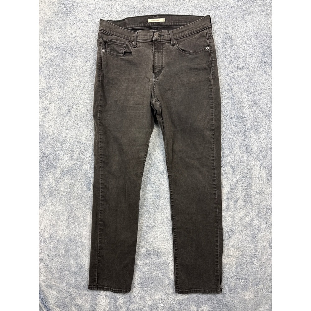 Levis Womens 12 Gray Classic Straight Jeans Mid Rise Stretch Denim